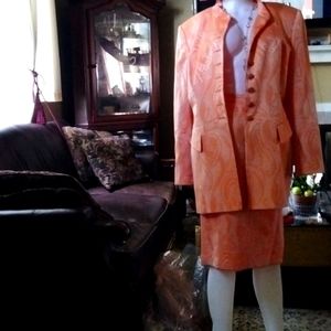 Two piece suit brocade